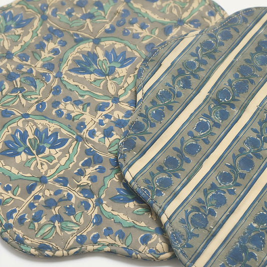 Reversible Sage Medallion Mats