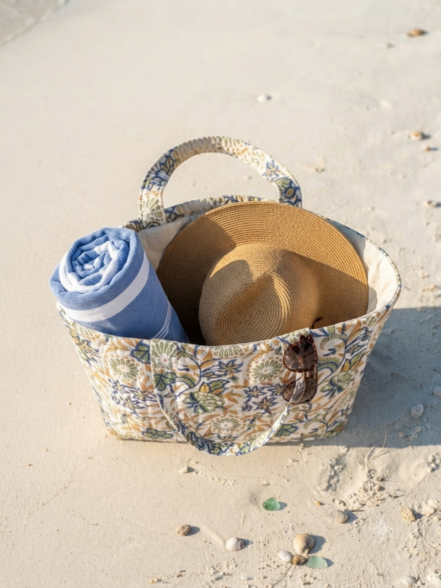 Midnight Meadow Beach Tote Bag