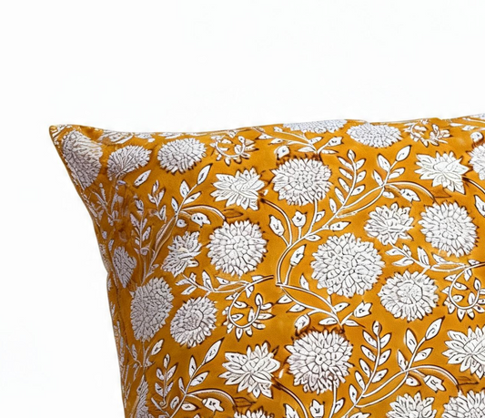 Saffron Bloom Cushion Cover (19x19)
