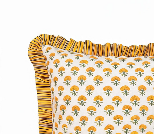 Golden Marigold Cushion Cover (20x20)