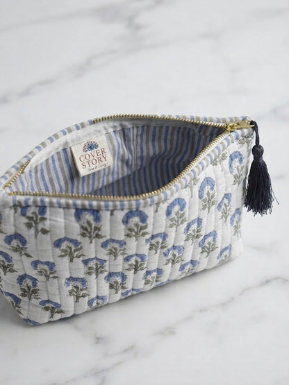 Blue Zinnia Quilted Makeup Pouch Set of 3