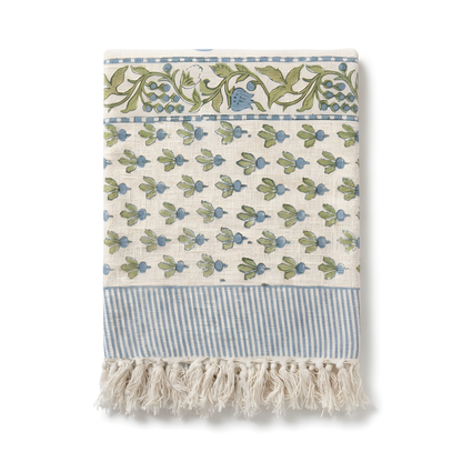 Indigo Bud Sofa Throws