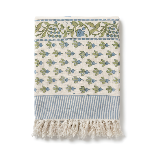 Indigo Bud Sofa Throws