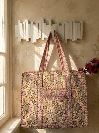Amber Wine Tote Bag with Zip Closure