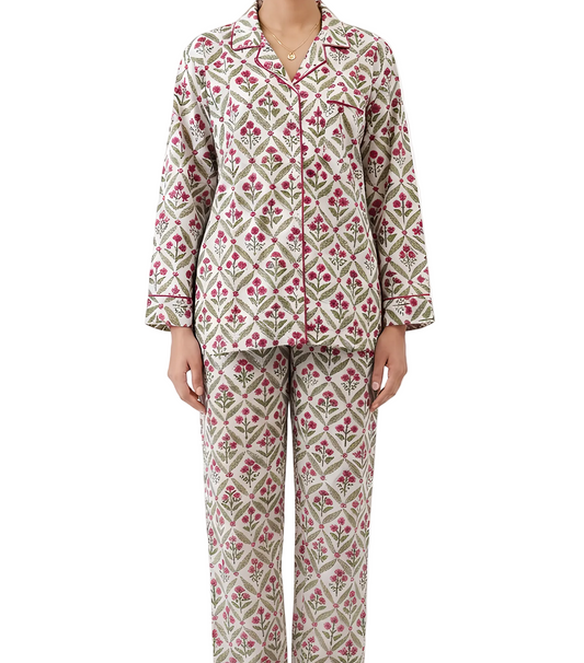 Golden Garnet Fullsleeve Pajama Set