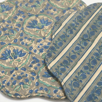Reversible Sage Medallion Mats