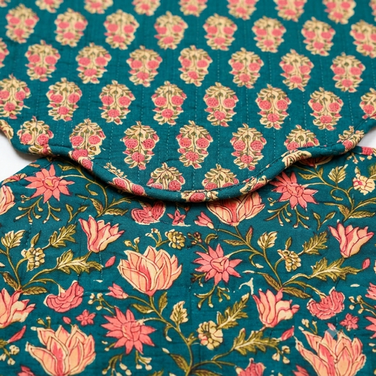 Reversible Forest Vine-Stripe Mats