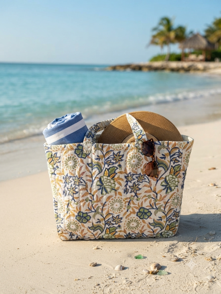 Midnight Meadow Beach Tote Bag