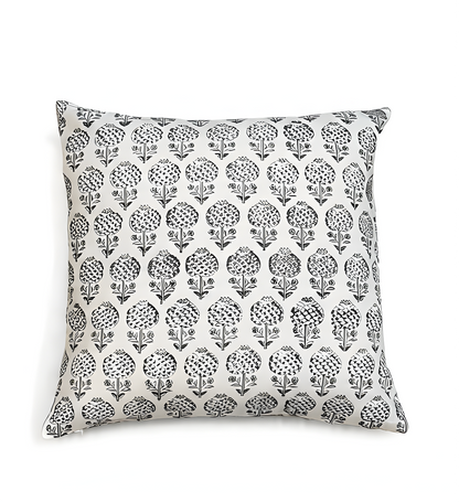 Charcoal Sprig Cushion Cover (19x19)