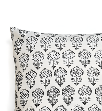 Charcoal Sprig Cushion Cover (19x19)