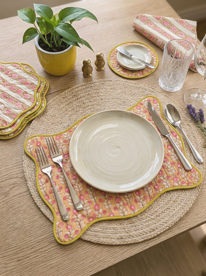 Reversible Mustard Scallop Mats