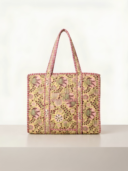 Amber Wine Tote Bag with Zip Closure