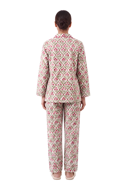 Golden Garnet Fullsleeve Pajama Set