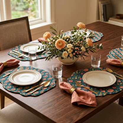 Reversible Forest Vine-Stripe Mats