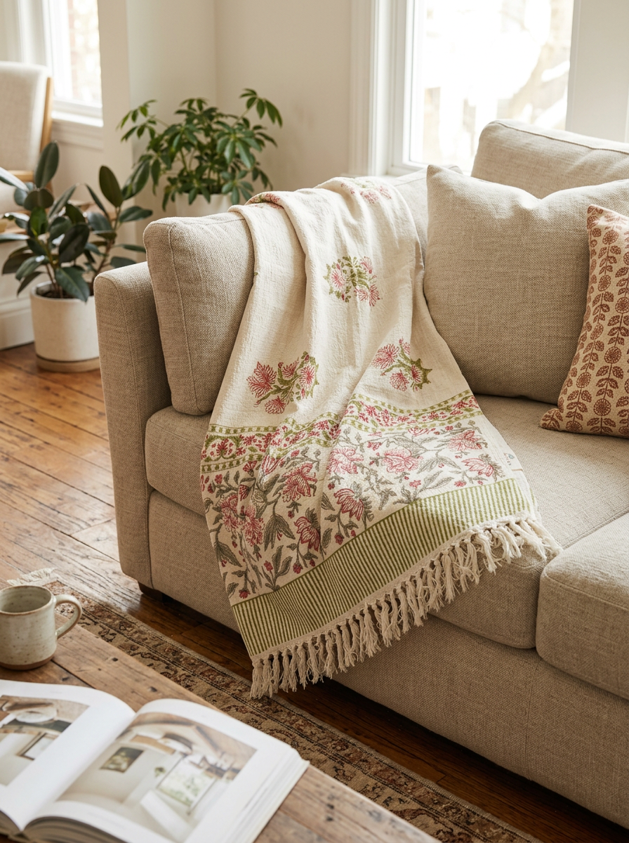 Merlot Meadow Sofa Throws
