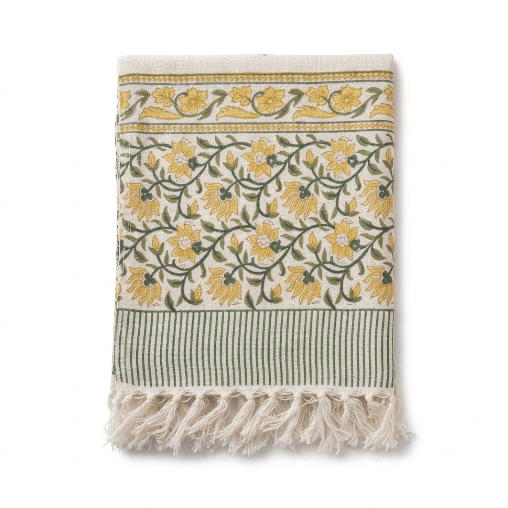Gilded Petal Sofa Throws
